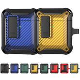Estuche protector de fibra de carbono Bumblebee a prueba de golpes para auriculares inalámbricos con interruptor, para AirPods 1/2, para AirPods Pro